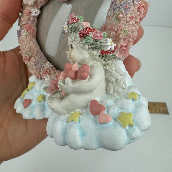 Small Vtg Dreamsicles Cherub Angel Heart Shape Picture You Picture Photo Frame - Picture 9 of 14